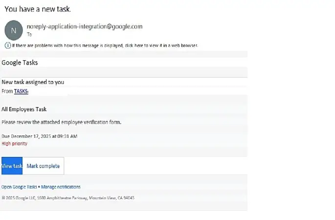 Kaspersky, kurumsal kimlik bilgilerini çalmak amacıyla Google Tasks bildirimlerini istismar eden yeni bir oltalama kampanyasını ortaya çıkardı