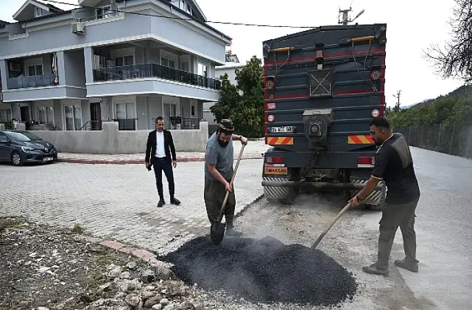 Kuzdere'de yama çalışmaları sürüyor